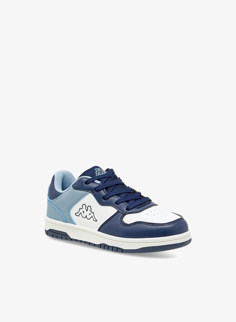 Kappa Boys' Colourblock Sneakers with Hook and Loop Closure - Image 2