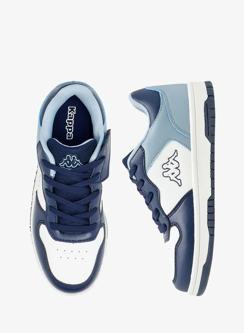 Kappa Boys' Colourblock Sneakers with Hook and Loop Closure