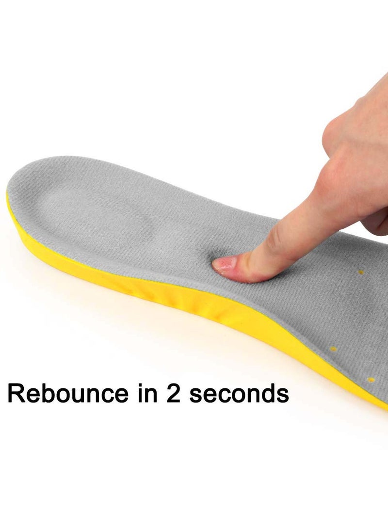 KASTWAVE Memory Foam Insoles, PU Sport Insoles, Comfortable Breathable, Shock Absorption Arch Support Insoles (Men 38-42.5/ Women 37-42) - Image 2