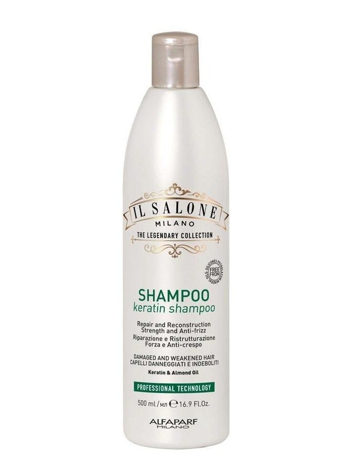 IL SALONE Shampoo Keratin Repair And Reconstruction And Strength Shampoo With Keratin 500 ml - Image 1