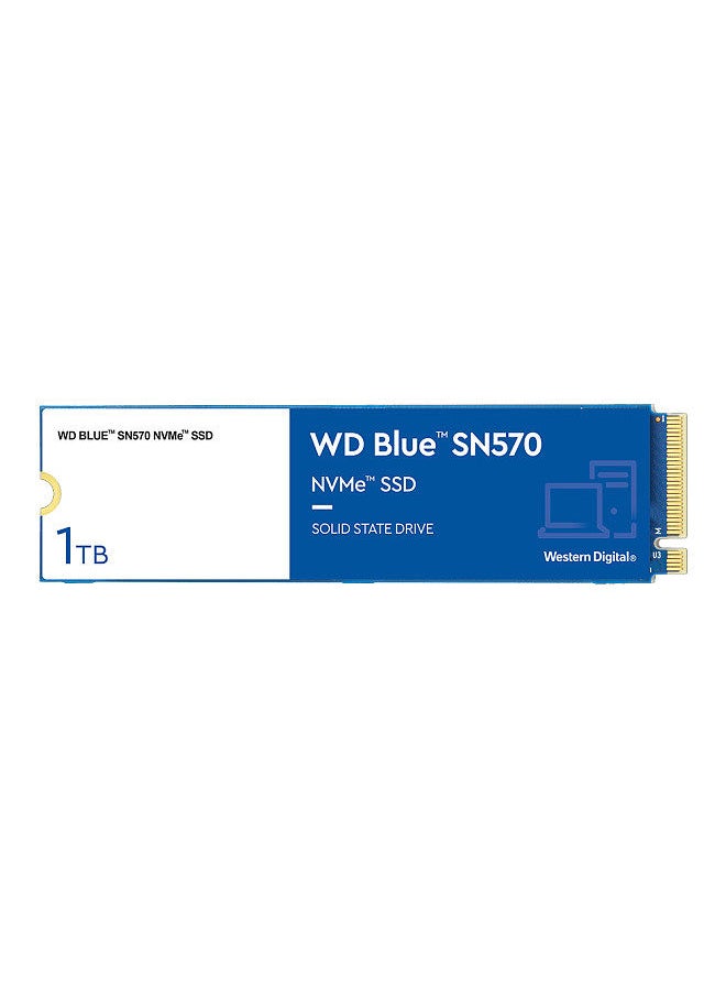 WD - WD Blue SN570 1TB SSD NVMe Solid State Drive M.2 2280 Interface Large Capacity High-speed Transmission Slim Compact SSD - Image 1