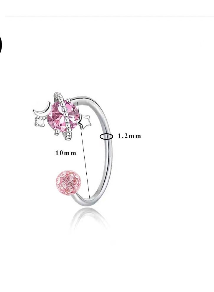 Innoshine G23 Titanium Nose Piercing Ring  Earring Hypoallergenic  Nose Ring Lip Ring Secure Body Piercing Jewelry for Sensitive Skin - Image 3