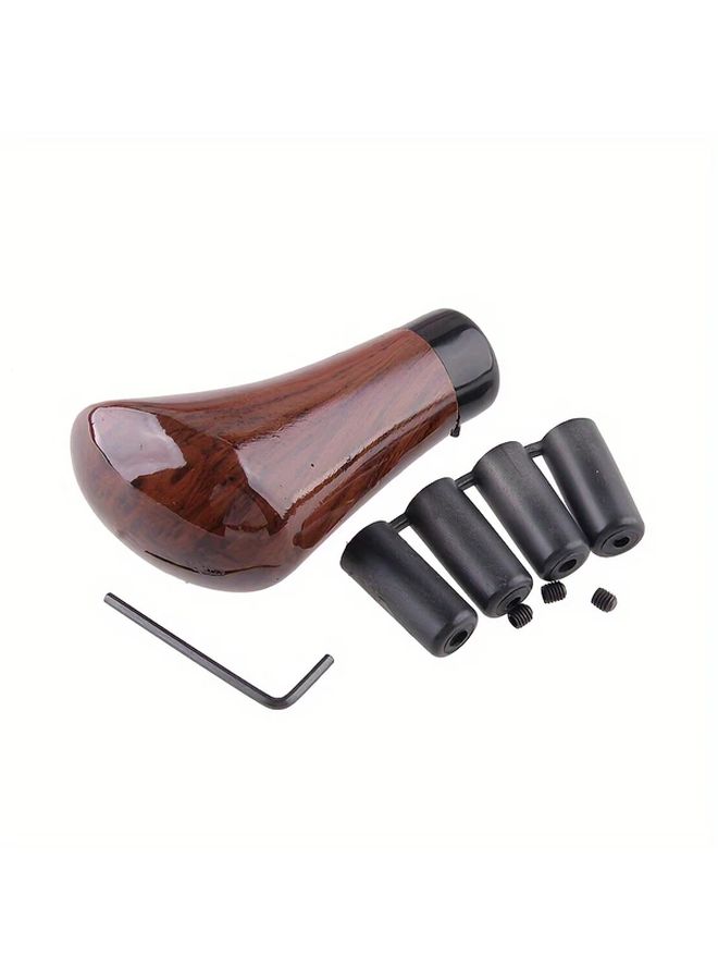 Wood Grain Car Gear Shift Knob Universal Fit with Adapters for Most Vehicles - Image 1