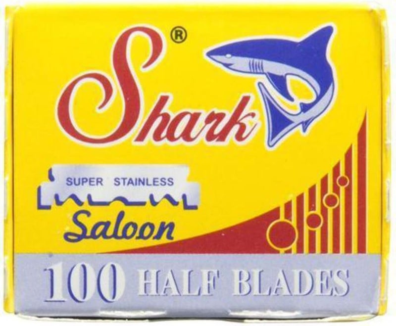 Shark Super Stainless Straight Edge Half Blades - 100 Count Box for Barber Razors - Image 3