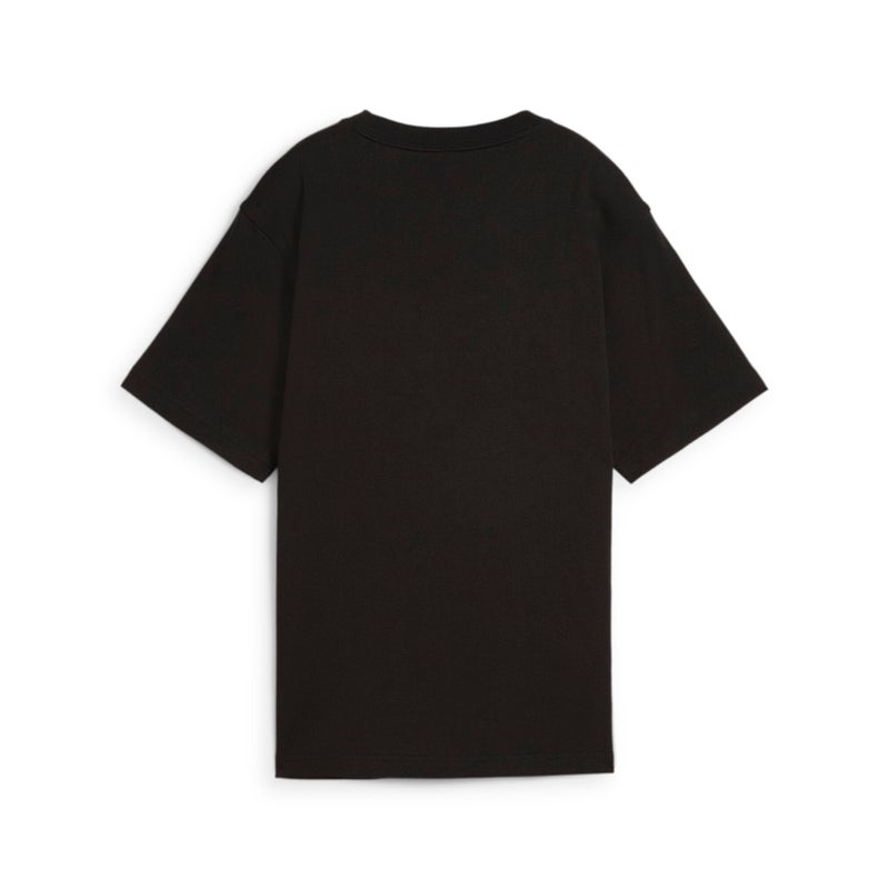 PUMA DOWNTOWN Womens Black Relaxed Graphic T-shirt - Image 5