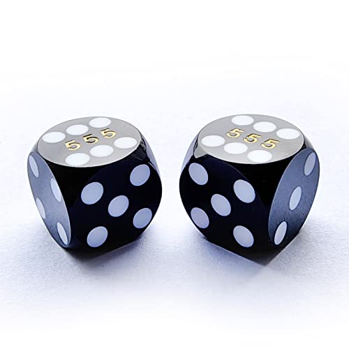 Bescon Professional Precision Dice Round Corner 9/16" (14.3mm) with Random Serial Number, Precision Cut Dice 14.3MM Solid Black, 2pcs Set - Image 2