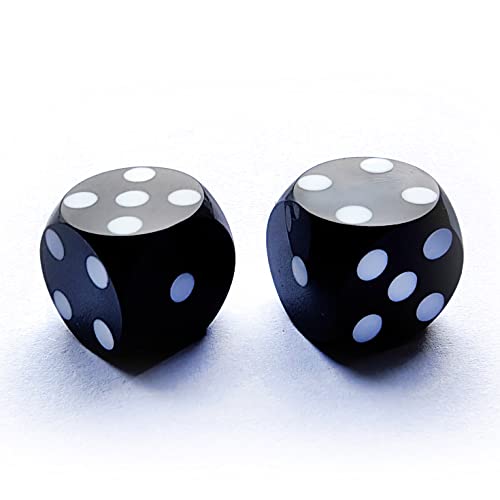 Bescon Professional Precision Dice Round Corner 9/16" (14.3mm) with Random Serial Number, Precision Cut Dice 14.3MM Solid Black, 2pcs Set - Image 3