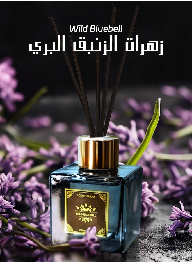 Home Perfume Reed Diffuser, Wild Bluebell(Fresh Dew Aroma)  Fragrance,5 Rattan Reeds,50ml - pzsku/ZF200F05ED4AFAB946E66Z/45/_/1737531128/067c05f6-b20a-44e6-bc32-83443eb1833f