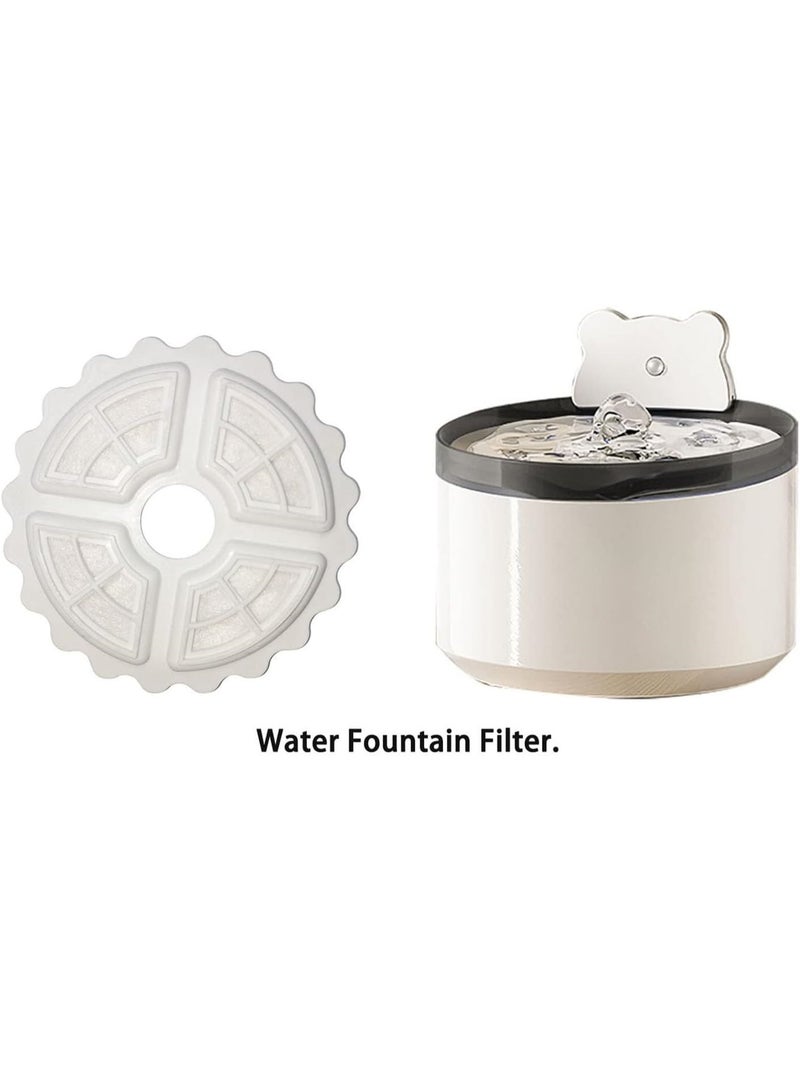 إيونتو عبوة من 4 فلاتر بديلة لنافورة مياه القطط الأوتوماتيكية - فلتر ثلاثي من الكربون ووسادات قطنية للحصول على مياه نقية ونظيفة - Image 2