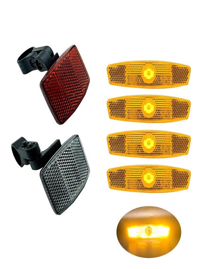MGMSINYO Bicycle Spokes Reflectors Set Front and Rear for Wheels Night Riding 6pcs - Image 1