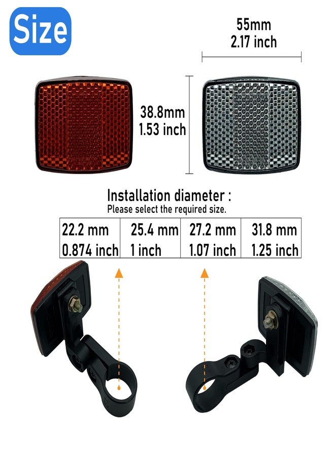 MGMSINYO Bicycle Spokes Reflectors Set Front and Rear for Wheels Night Riding 6pcs - Image 3