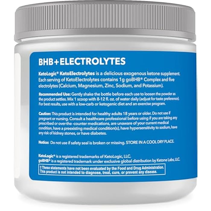 Ketologic Keto Electrolyte Powder (Tropical Punch) 30 Servings - Sugar-Free Hydration Drink Mix with goBHB Complex - Image 3