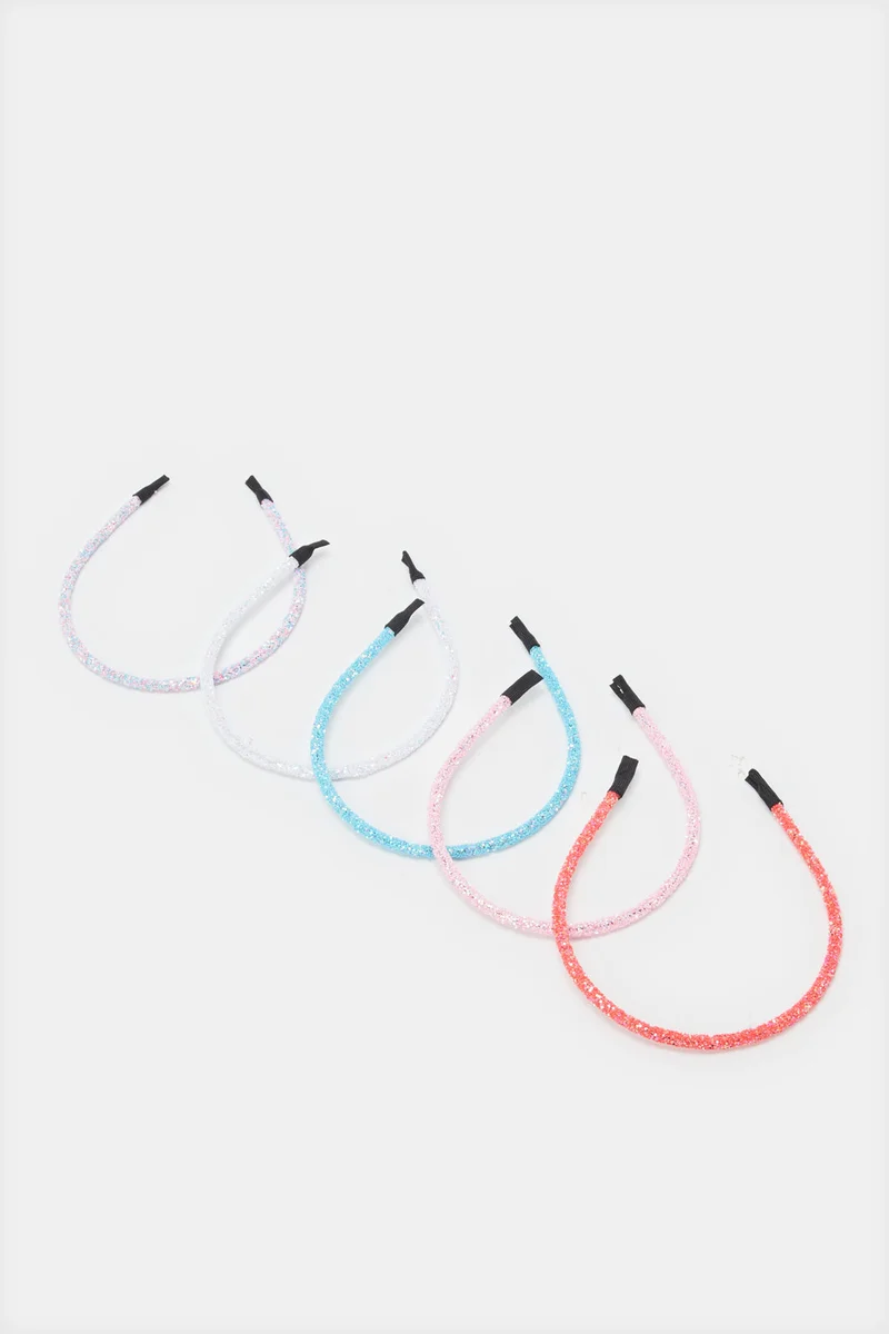 REDTAG Girls Assorted Embellished Headband Set (5 Piece)