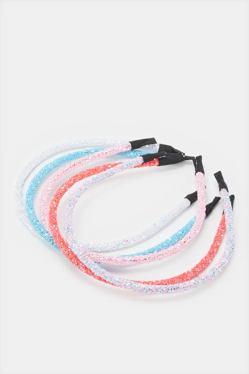 REDTAG Girls Assorted Embellished Headband Set (5 Piece)