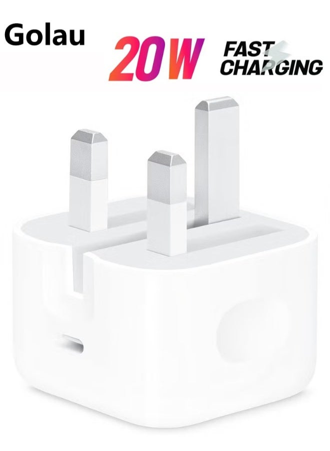 Golau IPhone Charger Fast Charging|20W USB-C Wall Fast Charger Adapter Compatible for iPhone 16/15/14/14 Pro/14 Pro Max/14 Plus/13/12/SE2020/11/XR/XS Max/X/iPad - Image 1