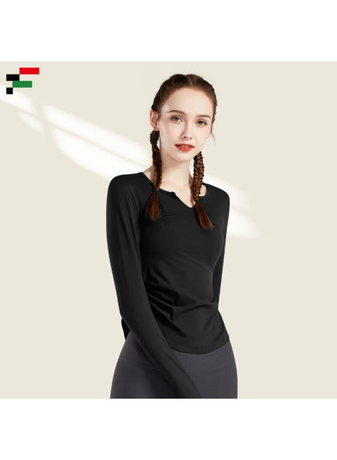 FANDIMU Vandimu Women's Yoga T-shirt Slim Fit Long Sleeve Sports Top For Running Pilates Cycling Fitness - Image 1