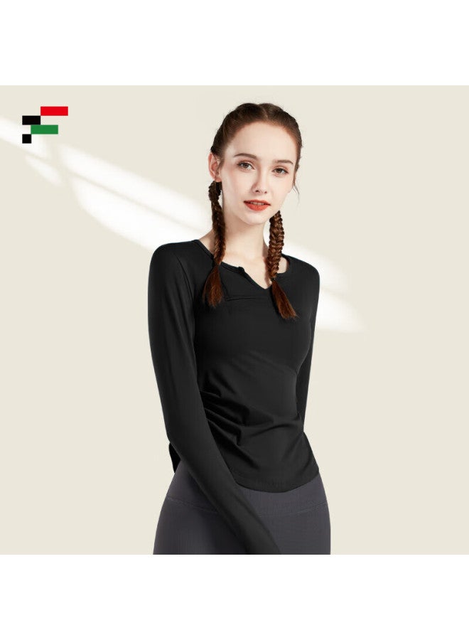 FANDIMU Vandimu Women's Yoga T-shirt Slim Fit Long Sleeve Sports Top For Running Pilates Cycling Fitness - Image 2