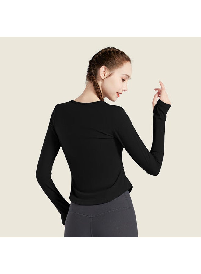 FANDIMU Vandimu Women's Yoga T-shirt Slim Fit Long Sleeve Sports Top For Running Pilates Cycling Fitness - Image 4