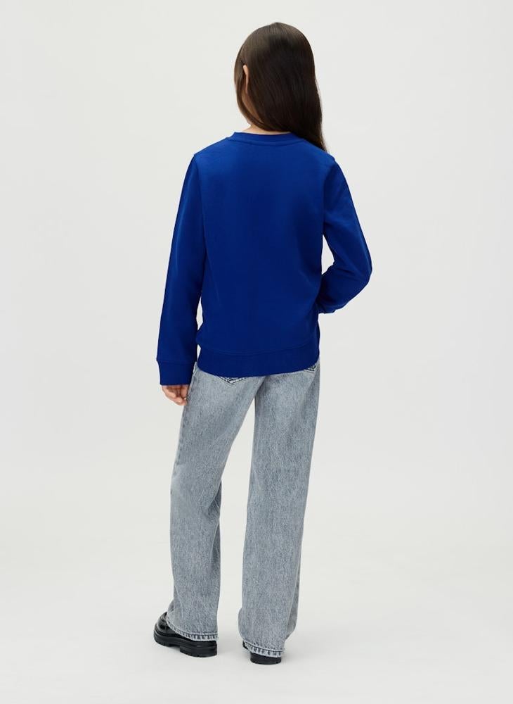 كالفن كلاين جينز كنزة قطنية بشعار للأطفال - Image 2