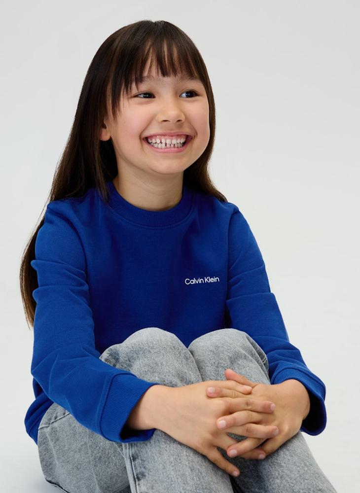 كالفن كلاين جينز كنزة قطنية بشعار للأطفال - Image 3