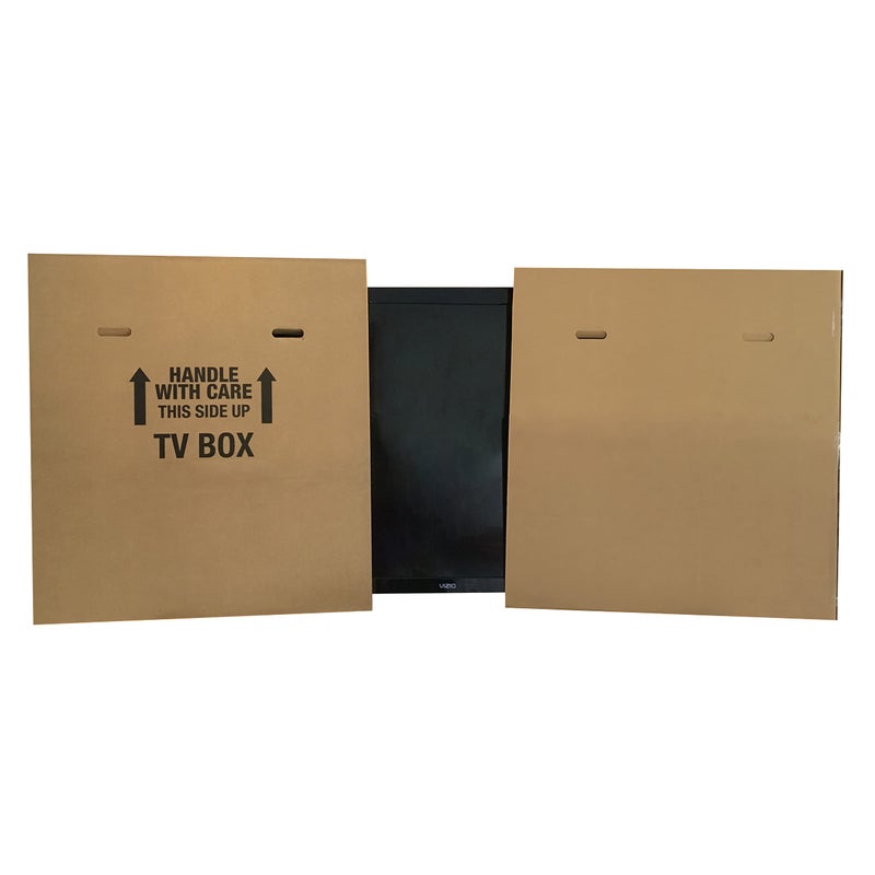 Uboxes Moving Boxes for Your TV Fits 1 LCD/LED up to 70" Plasma, LCD, or LED TV. Moving Box Size : expandable to 70"Length by Width 8" and 40" Height (TV Moving Box - 2 Pack)" - Image 5