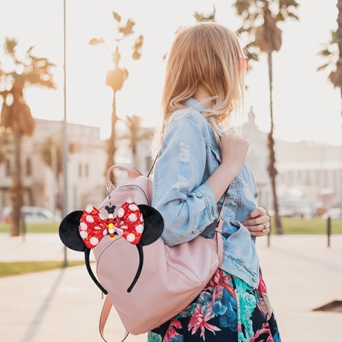 Eybila 2Pcs Mouse Ear Holder for Backpack Beaded Lanyard Keychain Park Trip Essentials Headband Hanging Accessories Display Decor - Image 4