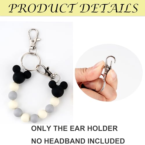 Eybila 2Pcs Mouse Ear Holder for Backpack Beaded Lanyard Keychain Park Trip Essentials Headband Hanging Accessories Display Decor - Image 3