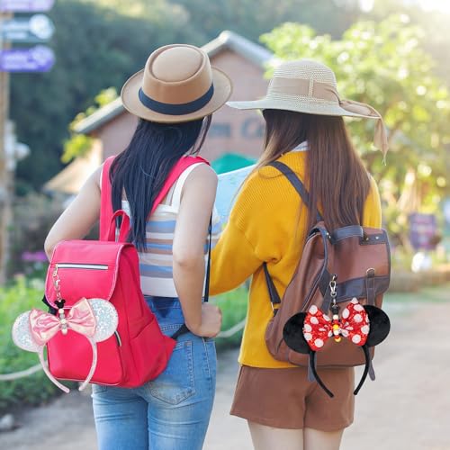 Eybila 2Pcs Mouse Ear Holder for Backpack Beaded Lanyard Keychain Park Trip Essentials Headband Hanging Accessories Display Decor - Image 5