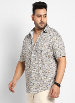 Instafab Plus Men's Multicolour Printed Casual Shirt  - Image 3
