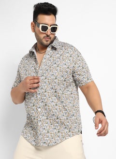 Instafab Plus Men's Multicolour Printed Casual Shirt  - Image 1
