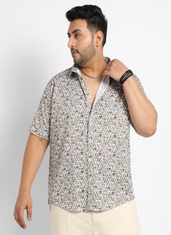 Instafab Plus Men's Multicolour Printed Casual Shirt  - Image 2