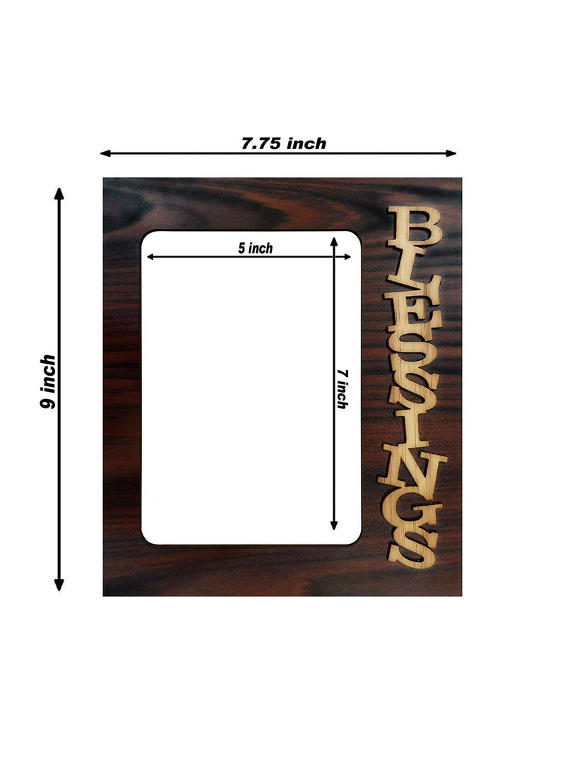 PNF - pnf chaudhary charan Singh Wood Photo Frames with Acrylic Sheet (Glass)(9 * 7.75inch, Multicolor, MDF)-19819 - Image 1