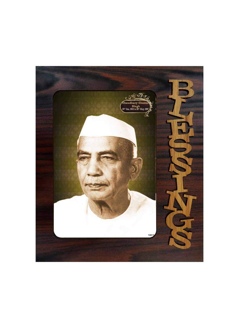 PNF - pnf chaudhary charan Singh Wood Photo Frames with Acrylic Sheet (Glass)(9 * 7.75inch, Multicolor, MDF)-19819 - Image 1