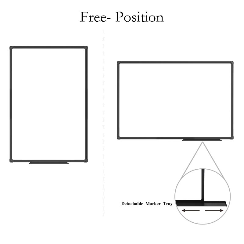 JILoffice Magnetic Whiteboard/White Board, Dry Erase Board 48 x 36 Inch, Black Aluminum Frame Wall Mounted Board for Office Home and School - Image 2