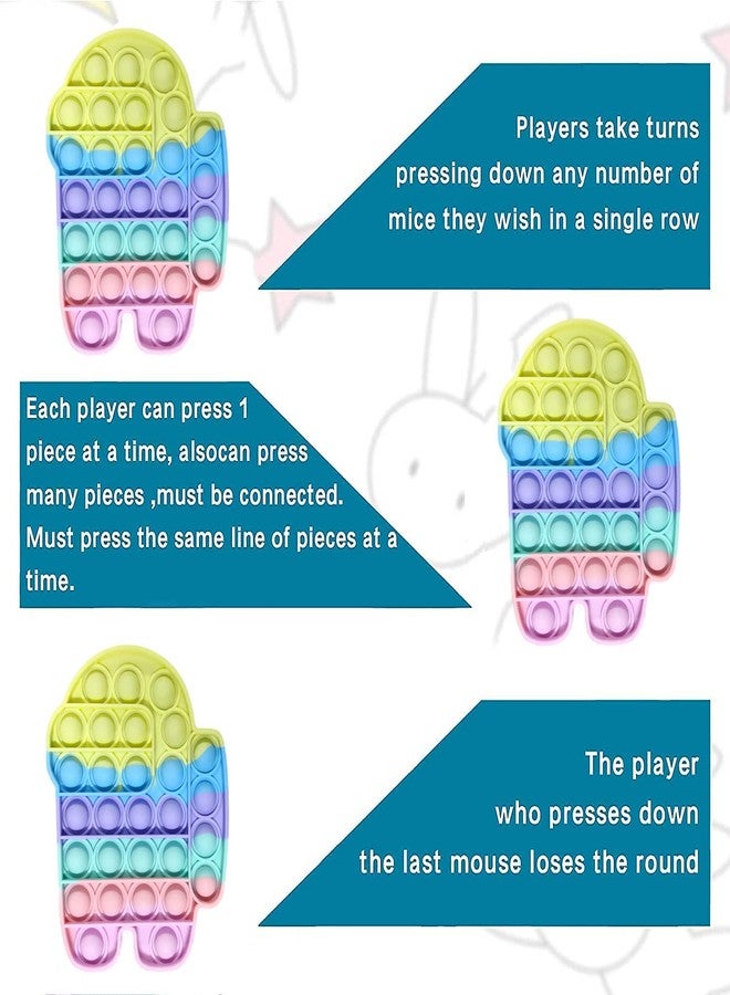 MANVI Fidget Toy for Kids, Sensory Toy for Autism, Fidget Toy for Anxiety, Stress Relief Toys, Push Pop Bubble Fidget Toy, Small Pop It Toy(Rainbow Color) (Android, Android and Square) - Image 4