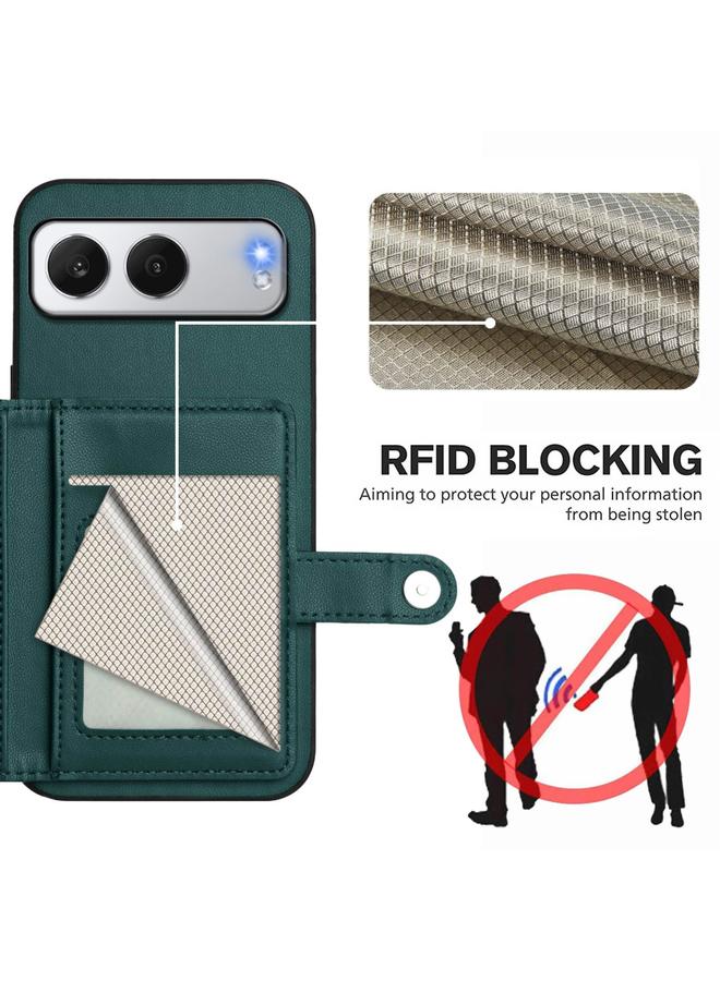 اس-توب جراب لهاتف OnePlus Nord مزود بأربعة أزرار وحقيبة بطاقات RFID ومضاد للسرقة - Image 3