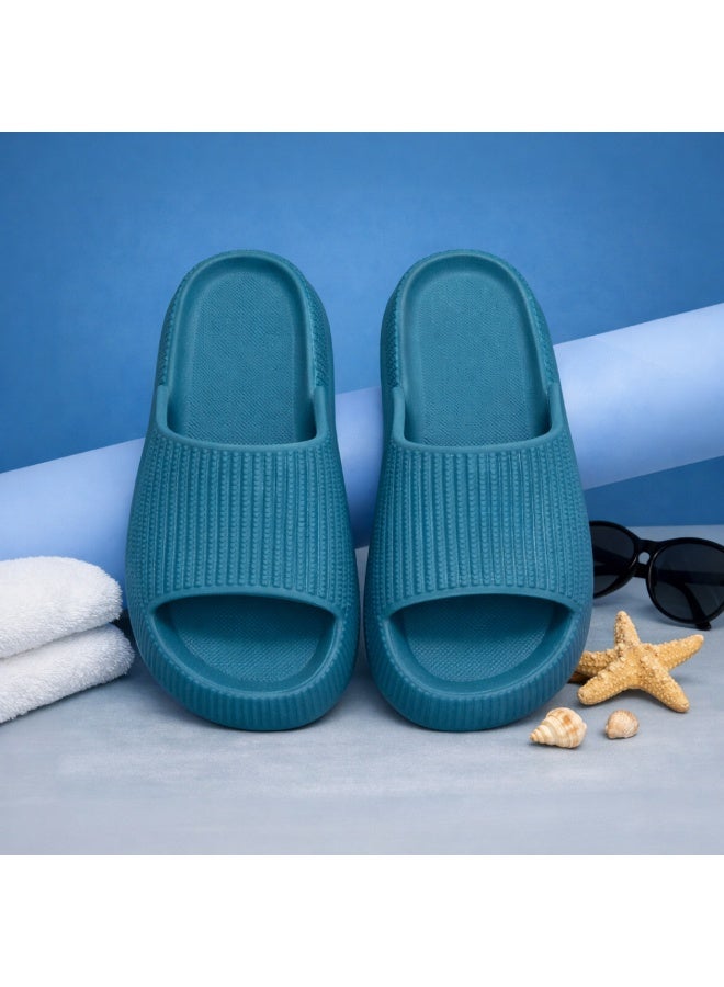Cloud Slides Sandals, Waterproof PVC Slippers, Non-Slip Durable, Lightweight Cushioned Shower Pool Bathroom House Slides - Image 4