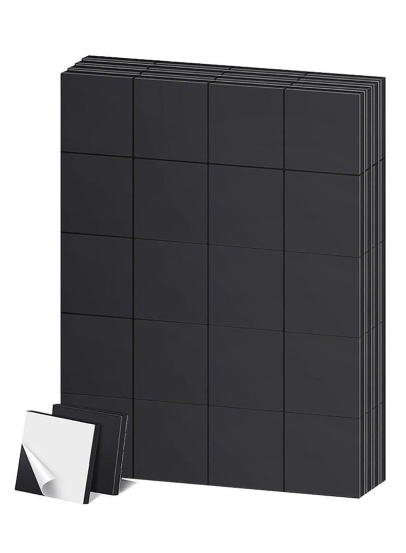 NIIMBOT 100 Pieces Magnets Magnetic Squares Square Magnets with Strong Self Adhesive Backing Tape Perfect for DIY Art Projects Whiteboards and Fridge Magnet Square Tape 20mm x 20mm - Image 2