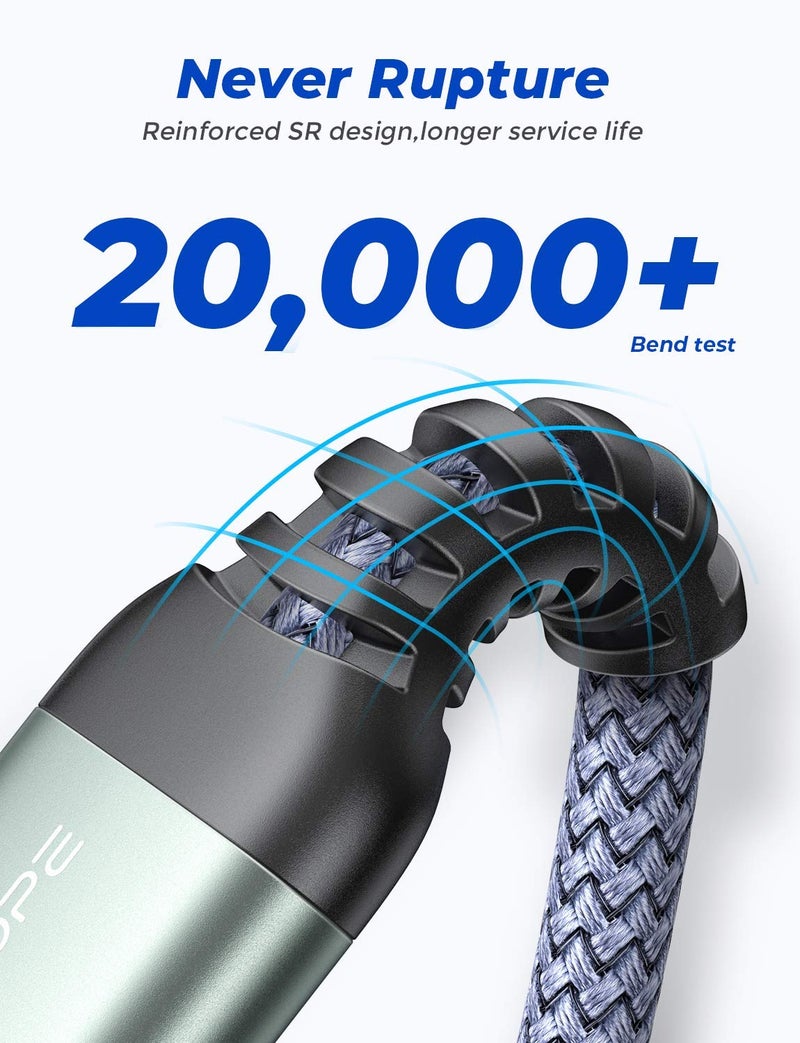 AINOPE 2PACK 3.3FT+3.3FT USB 3.0 Extension Cable Type A Male to Female Extension Cord Sturdy Braided Material Fast Data Transfer Compatible with USB Keyboard,Mouse,Flash Drive, Hard Drive,Printer - Image 3