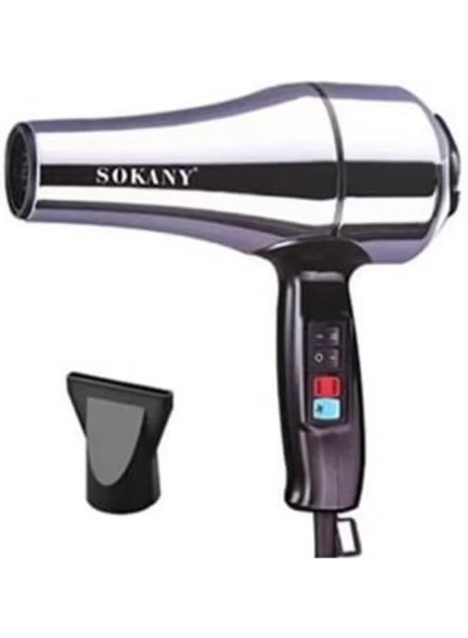 sokany MD-3000 Professional Hair Dryer 2400W , Stainless Steel Body Blow Dryer with 2 Speed & 2 Heat Settings, Fast Drying Hair Care Technology, Concentrator Nozzle, Hanging Loop, Durable Shatterproof Design, 220–240V for Salon & Home Use - Image 1