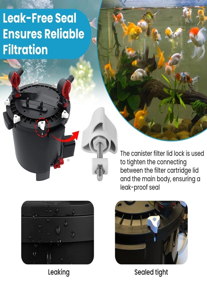 طقم ETZ 2 لتثبيت غطاء فلتر العلبة، متوافق مع فلاتر Fluval FX4/FX5/FX6، قطع غيار صامولة قفل غطاء الفلتر A20215، لتثبيت غطاء فلتر حوض السمك بإحكام. - Image 4