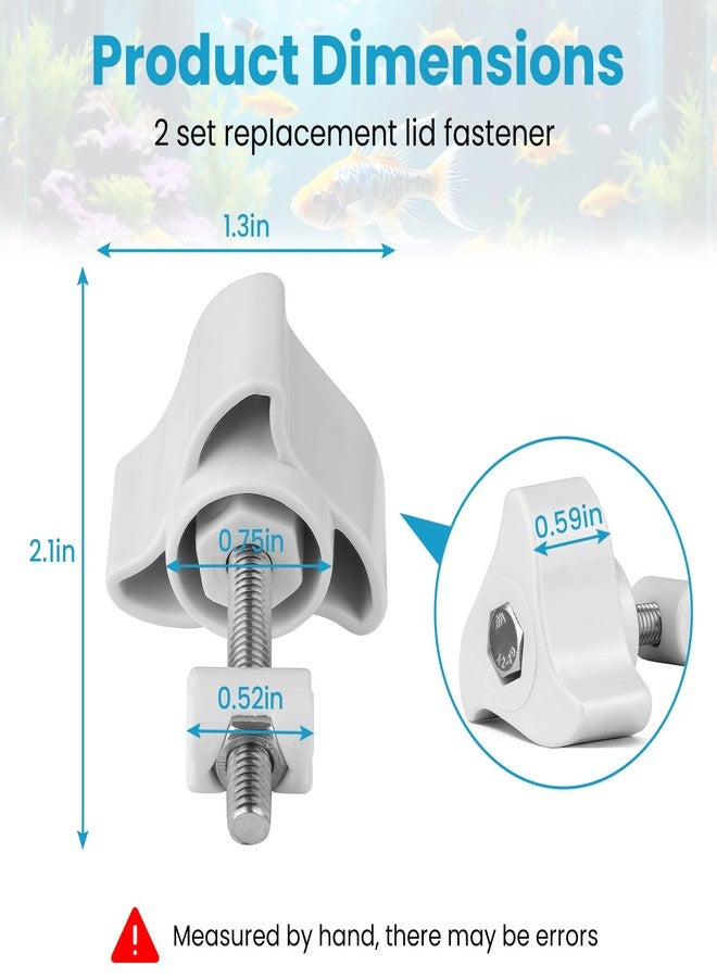 طقم ETZ 2 لتثبيت غطاء فلتر العلبة، متوافق مع فلاتر Fluval FX4/FX5/FX6، قطع غيار صامولة قفل غطاء الفلتر A20215، لتثبيت غطاء فلتر حوض السمك بإحكام. - Image 2