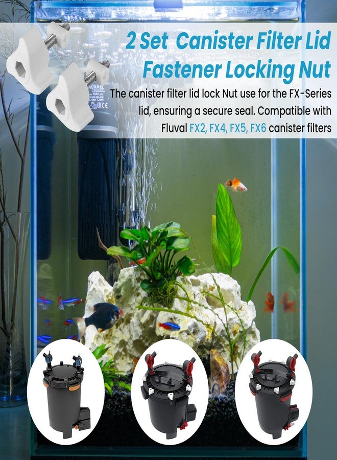 طقم ETZ 2 لتثبيت غطاء فلتر العلبة، متوافق مع فلاتر Fluval FX4/FX5/FX6، قطع غيار صامولة قفل غطاء الفلتر A20215، لتثبيت غطاء فلتر حوض السمك بإحكام. - Image 5