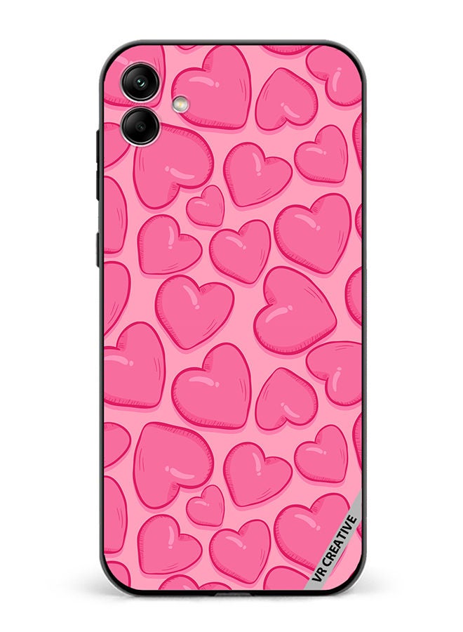 VR CREATIVE Protective Case Cover For Samsung Galaxy A04 Pink Herat Design Multicolour - Image 1