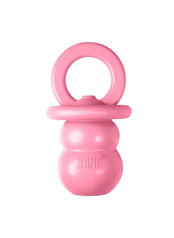 KONG Puppy Binkie - Pacifier Dog Toy for Puppies - Stuffable Treat Chew Toy for Treats - Durable Natural Rubber for Teething Puppy - for Small Puppies - Pink - Image 1