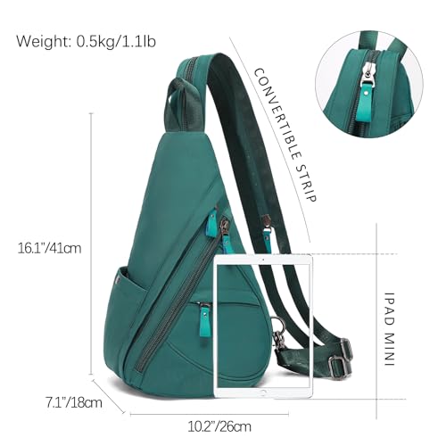 KL928 Nylon Sling Bag - Small Crossbody Backpack Shoulder Casual Daypack Multipurpose Rucksack for Men Women - Image 2