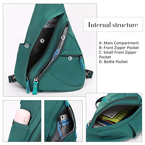 KL928 Nylon Sling Bag - Small Crossbody Backpack Shoulder Casual Daypack Multipurpose Rucksack for Men Women - Image 3