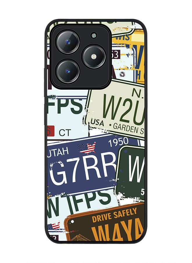 Stylizedd For Realme C63 / Realme C61 4G Case,Slim fit Camera Protection, Shockproof Thin Phone cover  - Number Plates - Image 1