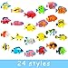 PROLOSO 48 Pcs Toy Fish Tropical Fish Figure Play Set Plastic Sea Animals Themed Party Favors for Kids Toddlers Bath Toys Style 2 - Image 4