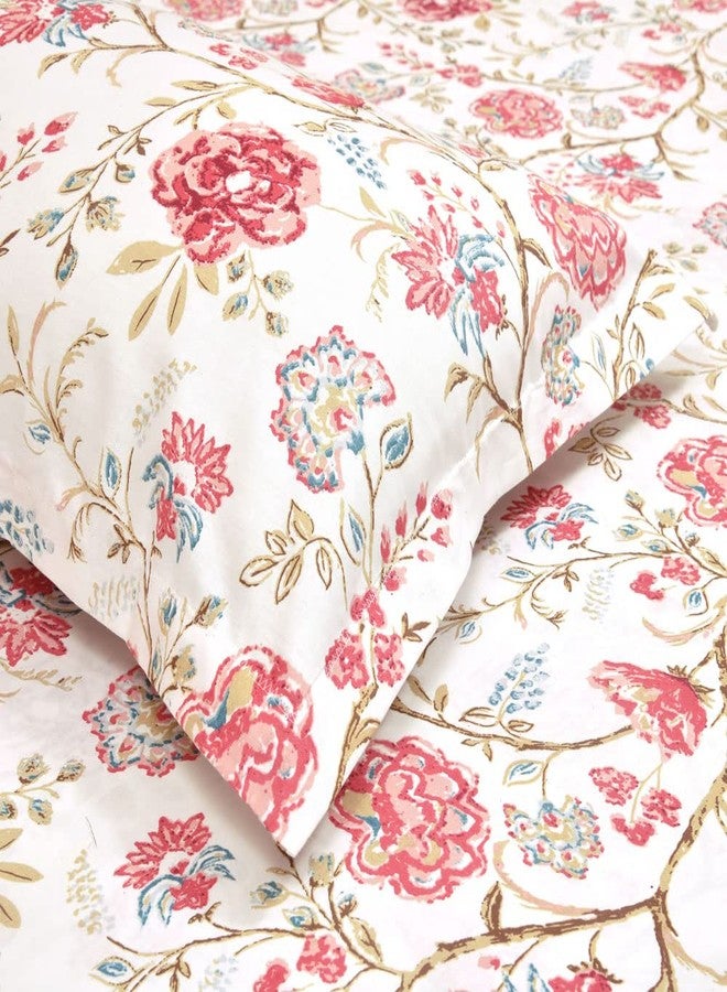 haus & kinder Elastic Fitted Bedsheet for Queen Size Bed | 186 TC Bed Sheet Double Bed Elastic Fitted Cotton with 2 Pillow Covers (50x78x10 Inches) - Modern Heritage - Image 3